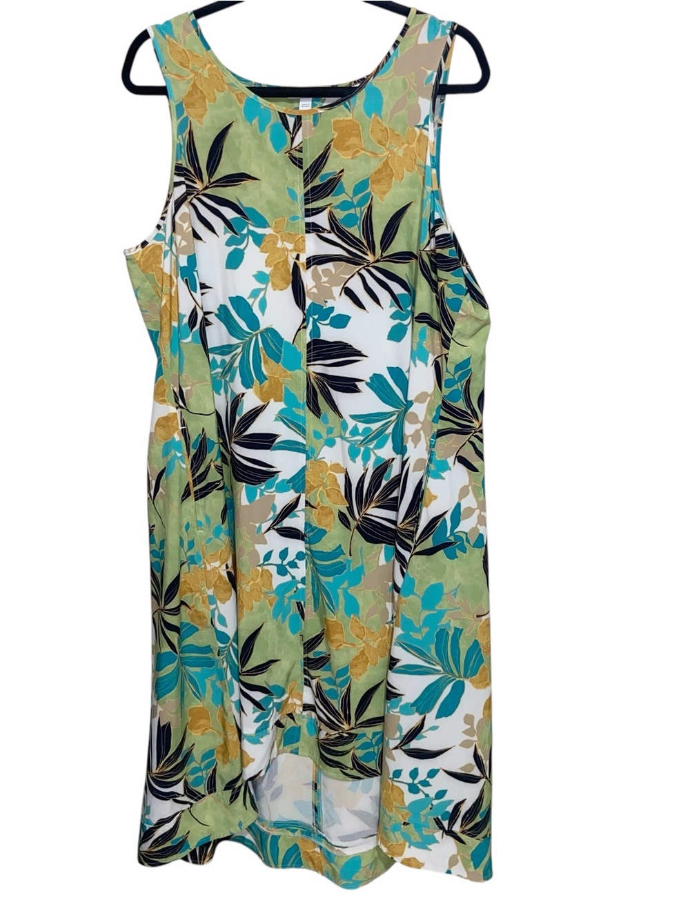 Chicos Dress Womens Size XL (16) Floral A-line Swing Pockets Tropical Resortwear